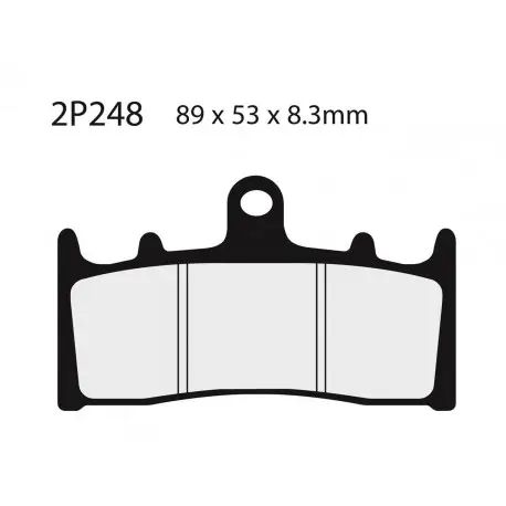 Produit De Marque Plaquettes de frein NISSIN route /Off-Road métal fritté - 2P-248ST