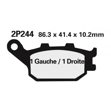 Prix Cassé Plaquettes de frein NISSIN route /Off-Road métal fritté - 2P-244ST