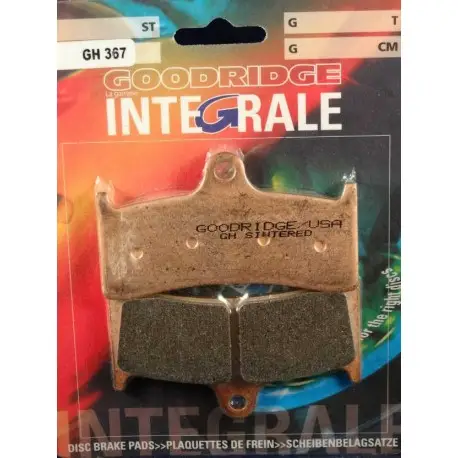 Plaquettes de frein moto sinter GOODRIDGE GH367 Paiement Sécurisé