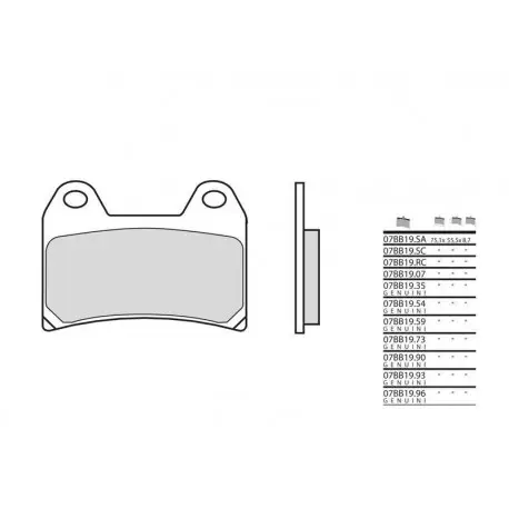 Usine Directe Plaquettes de frein BREMBO Vintage métal fritté – 07BB1959