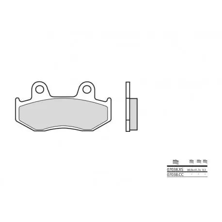 Plaquettes de frein BREMBO Scooter métal fritté - 07038XS Seulement Aujourd’hui