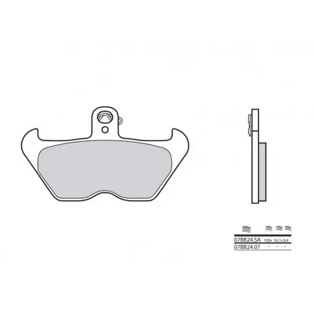 Plaquettes de frein BREMBO route métal fritté - 07BB24LA Meilleur Choix