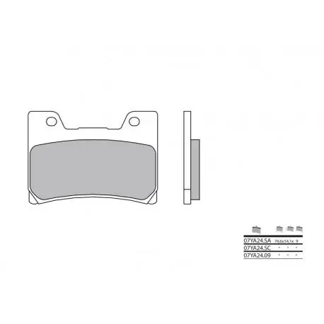 Certifié Plaquettes de frein BREMBO route carbone céramique - 07YA2409