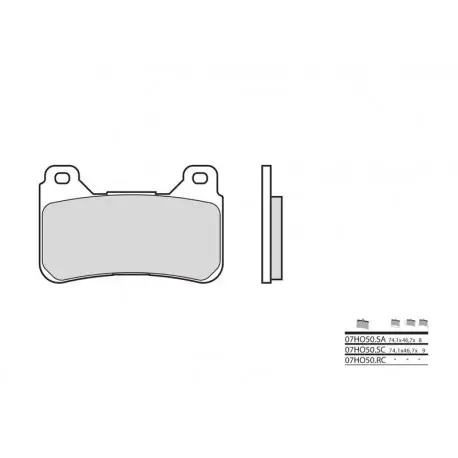 Plaquettes de frein BREMBO route métal fritté - 07HO50LA Commander Vite