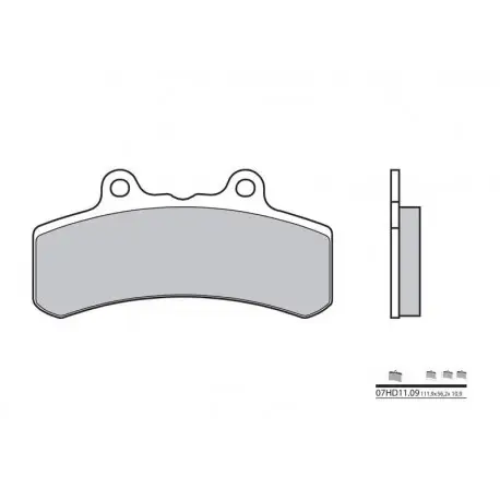 Plaquettes de frein BREMBO route carbone céramique - 07HD1109 Offre Du Jour