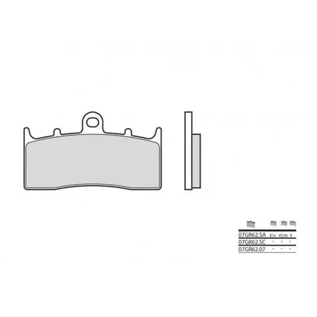 Usine Directe Plaquettes de frein BREMBO route carbone céramique – 07GR6207
