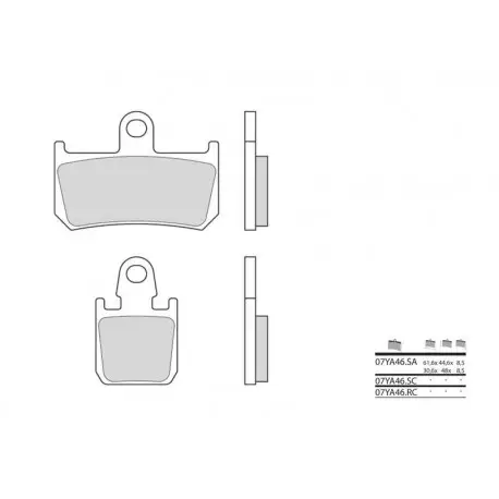 Plaquettes de frein BREMBO carbone céramique - 07YA46RC Livraison Express