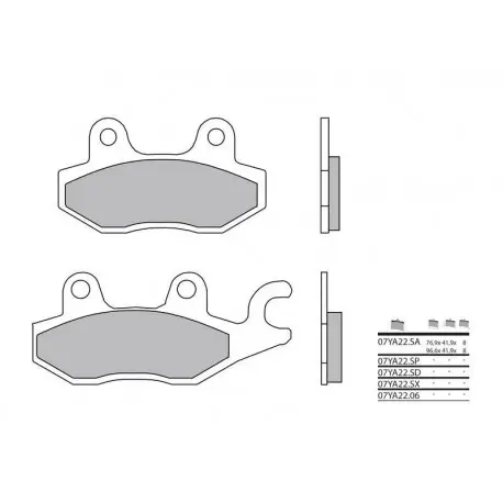 Petit Prix Plaquettes de frein BREMBO Off-Road métal fritté - 07YA22SX