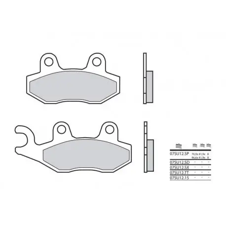 Haute Qualité Plaquettes de frein BREMBO Off-Road métal fritté - 07SU12SD