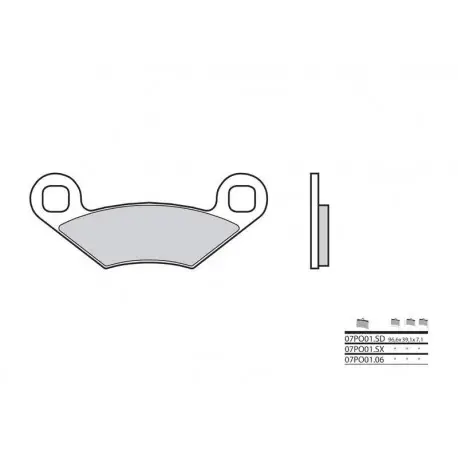 Plaquettes de frein BREMBO Off-Road métal fritté - 07PO01SX Pas Cher