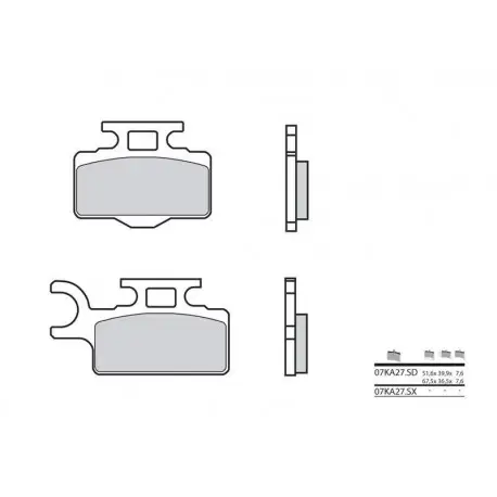 Plaquettes de frein BREMBO Off-Road métal fritté - 07KA27SX Promotion