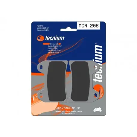 Plaquettes de frein TECNIUM Racing métal fritté carbone - MCR206 Quantité Limitée
