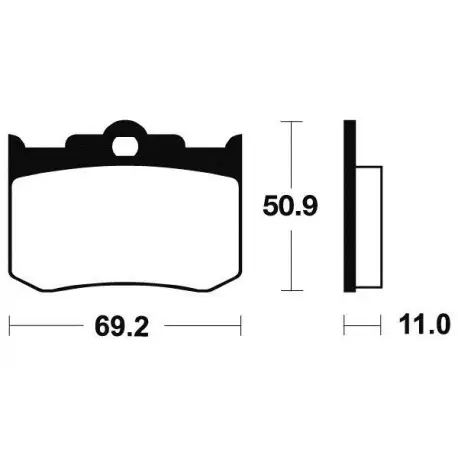 Plaquettes de frein TECNIUM Racing métal fritté carbone - MCR162 Usine Directe
