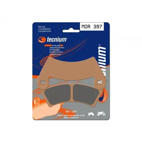 Plaquettes de frein TECNIUM Racing MX/Quad métal fritté - MOR397 Authentique
