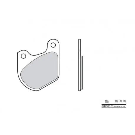Plaquettes de frein moto BREMBO route carbone céramique07HD0303 Prix Promo