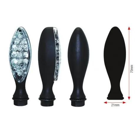Dernier Modèle Clignotants moto universel ELIPSE LEDS noir