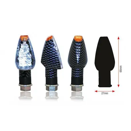 Soldes Clignotants moto universel Design LED court
