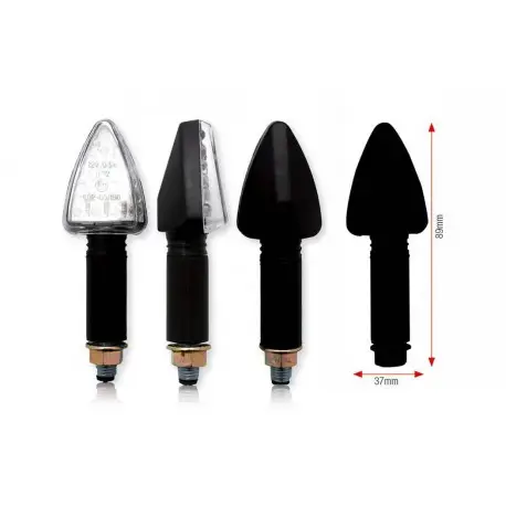 Jusqu’à Épuisement Des Stocks Clignotants moto BIHR Tri LED long noir universel