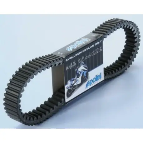 Courroie de transmission POLINI V Belt renforcée scooter APRILIA GILERA MALAGUTI PEUGEOT PGO PIAGGIO Nouveauté
