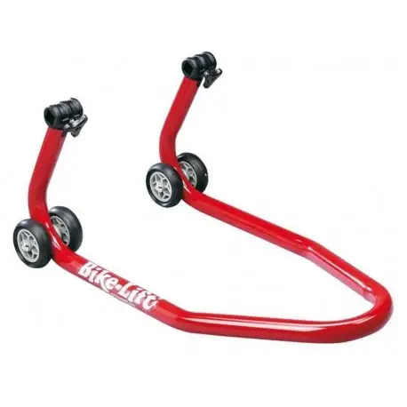 Acheter Direct Bequille avant BIKE LIFT spécifique Yamaha rouge avec supports coniques