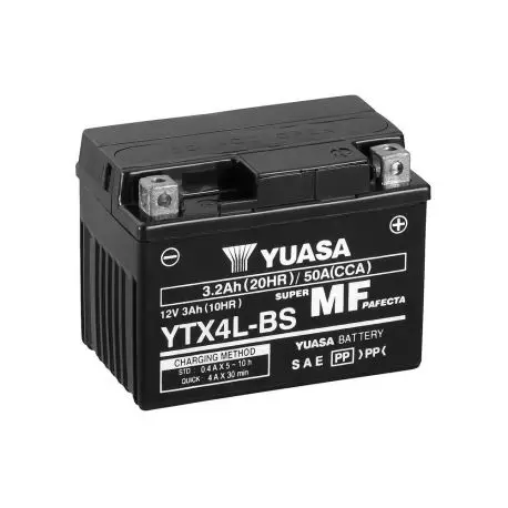 Batterie moto YUASA sans entretien YTX4L-BS Promotion