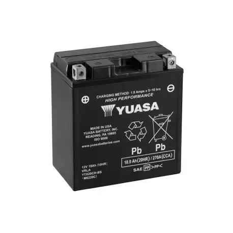 Acheter En Ligne Batterie moto YUASA sans entretien YTX20CH-BS