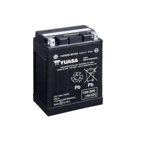 Pas Cher Batterie moto YUASA sans entretien YTX14AH-BS