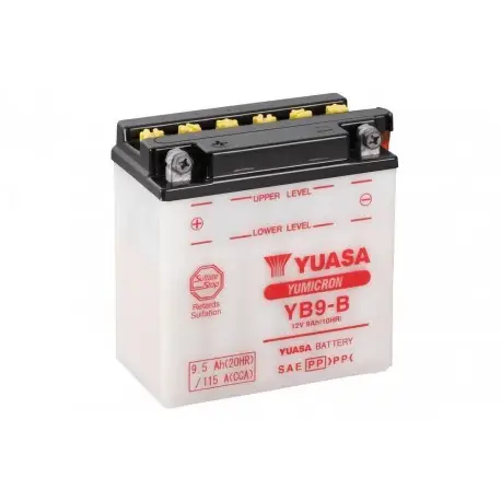 Réduction Batterie moto YUASA YB9-B avec pack acide