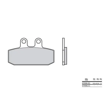 Plaquettes de frein Scooter métal fritté BREMBO 07006XS Prix Choc