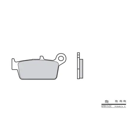 Plaquettes de frein Scooter carbone céramique BREMBO 07011CC Certifié