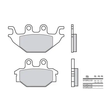 Super Prix Plaquettes de frein métal fritté Off-Road BREMBO 07GR52SD