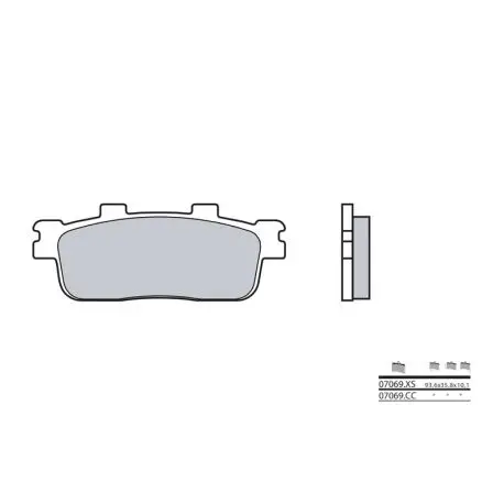 Prix Cassé Plaquettes de frein métal fritté Scooter BREMBO 07069XS