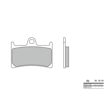 Plaquettes de frein BREMBO 07077CC carbone céramique Offre Exclusive