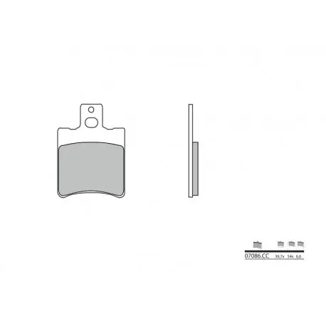 Plaquettes de frein Scooter carbone céramique BREMBO 07086CC Marque