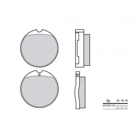 Livraison Gratuite Plaquettes de frein route carbone céramique BREMBO 07HO0130