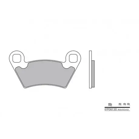 Plaquettes de frein BREMBO Off-Road métal fritté 07PO07SD Expédition Rapide