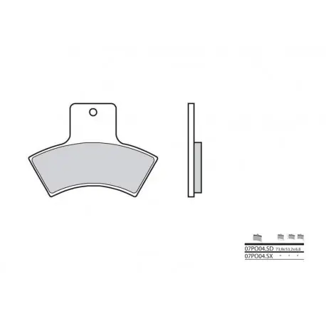 Acheter En Ligne Plaquettes de frein BREMBO Off-Road métal fritté 07PO04SD