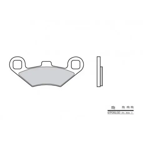Prix Bas Plaquettes de frein BREMBO Off-Road métal fritté 07PO02SD