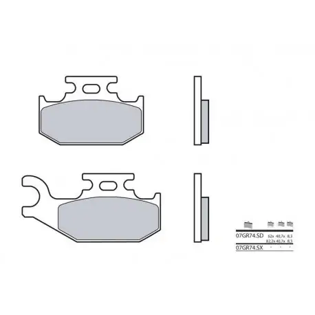 Livraison Gratuite Plaquettes de frein BREMBO Off-Road métal fritté 07GR74SD