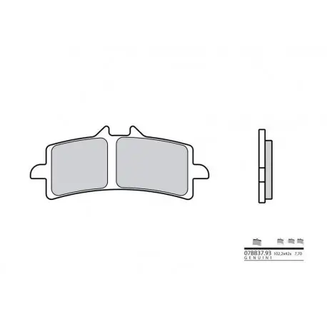 Plaquettes de frein carbone céramique Racing BREMBO 07BB37RC Must-Have