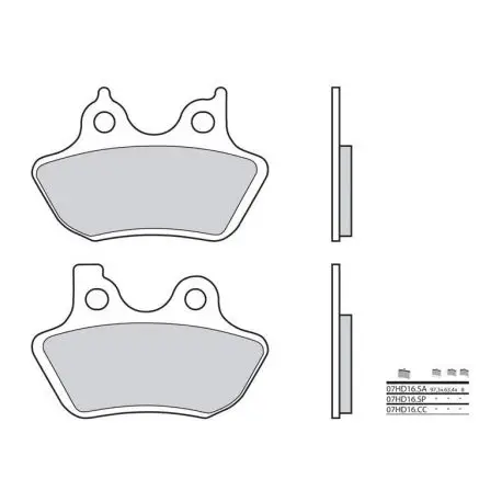 Plaquettes de frein BREMBO 07HD16SA métal fritté Achetez Aujourd’hui