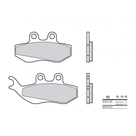 Plaquettes de frein Scooter métal fritté BREMBO 07012XS Dernière Chance