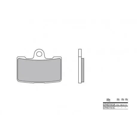 Plaquettes de frein route métal fritté BREMBO 07HD19SA Livraison Express