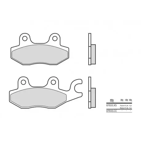 Offre Exclusive Plaquettes de frein Scooter métal fritté BREMBO 07033XS