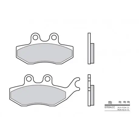 Super Prix Plaquettes de frein Scooter carbone céramique BREMBO 07054CC