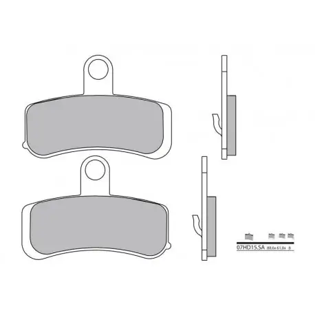Super Prix Plaquettes de frein route métal fritté BREMBO 07HD15SA