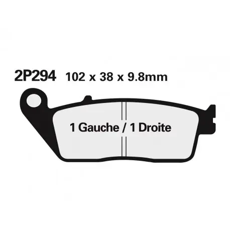 Marque Plaquettes de frein route semi-métallique NISSIN 2P-281NS