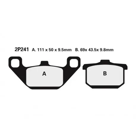 Nouveauté Plaquettes de frein route semi-métallique NISSIN 2P-241NS
