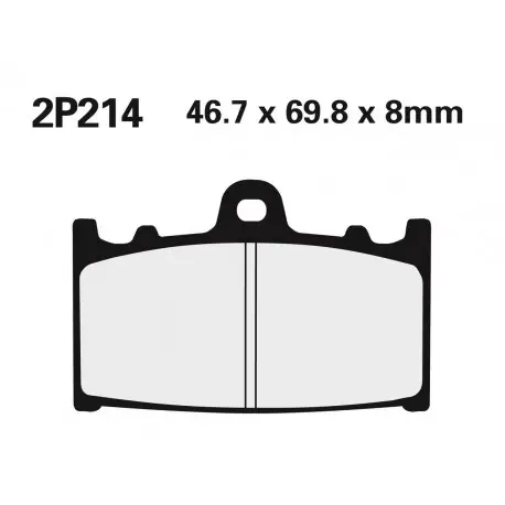 Plaquettes de frein route semi-métallique NISSIN 2P-214NS Offre Du Jour
