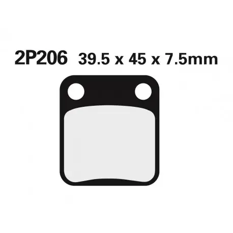 Plaquettes de frein NISSIN Off-Road semi-métallique 2P-206GS Réduction